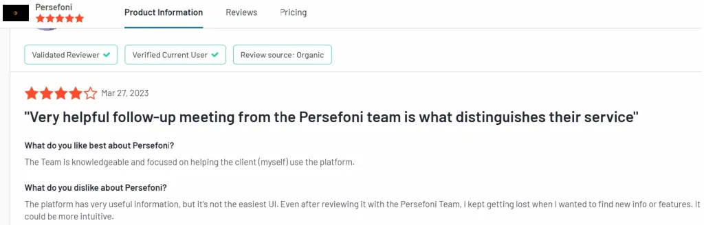 Persefoni G2 Review