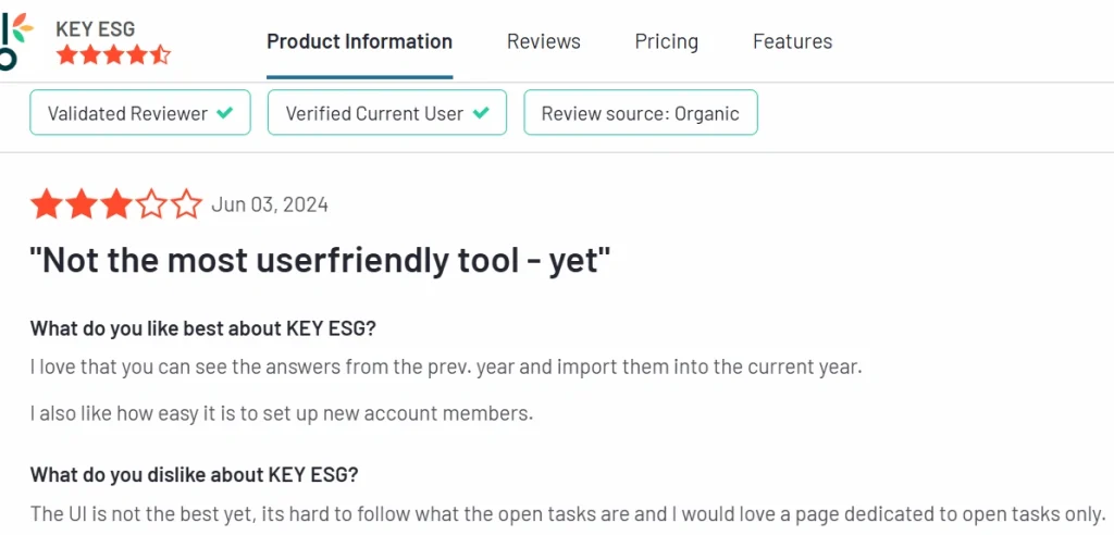 KeyESG G2 Reviews