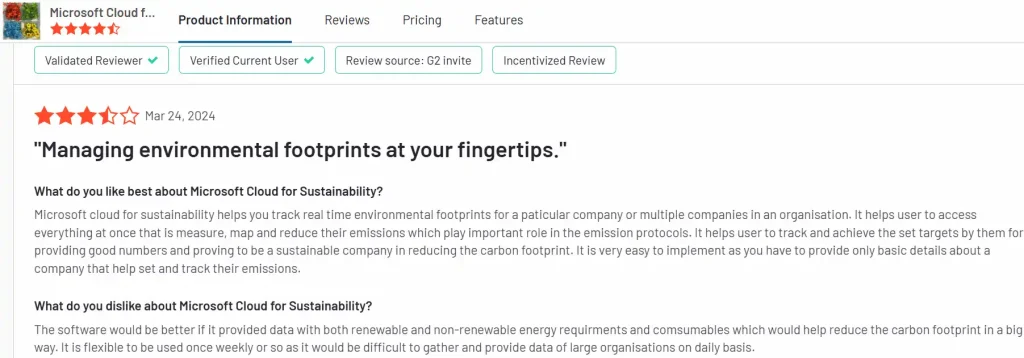 Microsoft ESG Software review