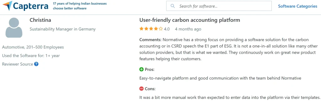 Normative Capterra Review