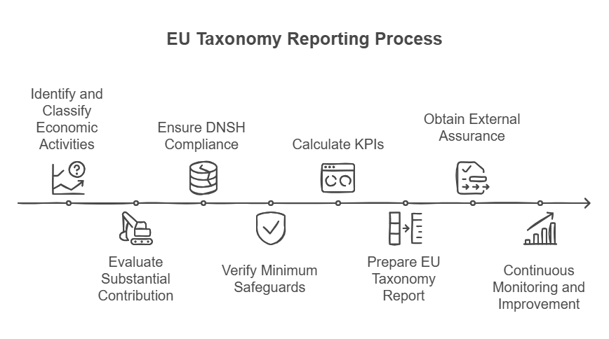 Steps for creating an EU taxonomy report